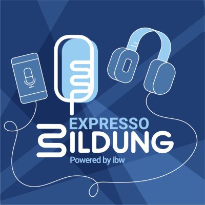 Expresso Bildung, Powered by ibw, Podcast zur Lehrlingsausbildung mit Mikrofon und Kopfhörern