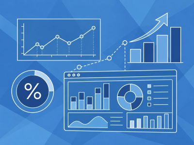 Sujet mit gezeichneten statistischen Grafiken
